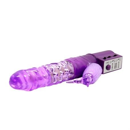 Vibratör ÇeşitleriOynar Başlı Klitoris Uyarıcılı Teknolojik Vibratör PenisLilituShop