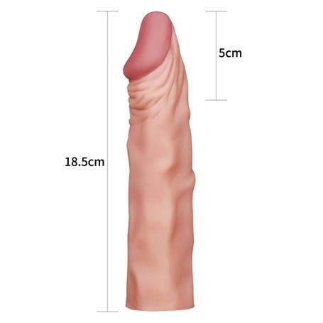 Penis Kılıfları HalkalarıPleasure Extender 5 cm Dolgulu Premium Ten Rengi Silikon Penis KılıfıLilituShop
