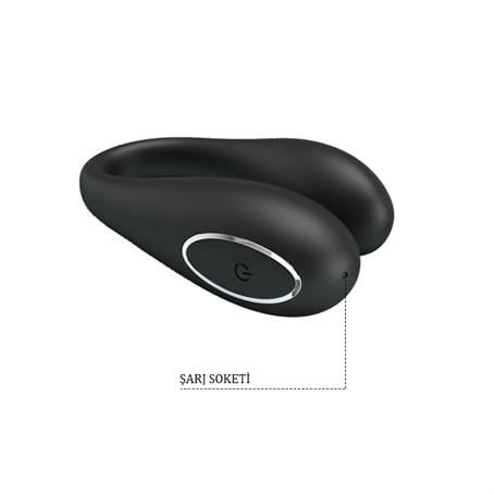 Vibratör ÇeşitleriPretty Love Algernon Siyah USB Şarjlı 12 Titreşimli Uzaktan Kumandalı VibratörLilituShop