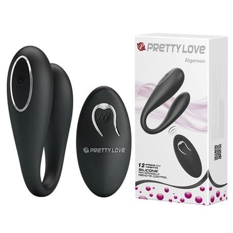 Vibratör ÇeşitleriPretty Love Algernon Siyah USB Şarjlı 12 Titreşimli Uzaktan Kumandalı VibratörLilituShop