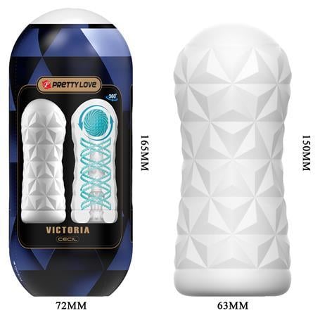 Vajina Ve MastürbatörPrizma Hayali 15 cm Gerçekçi Doku Realistik Suni Darbeli Mastürbatör - BeyazLilituShop