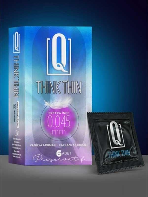 PrezervatiflerQ THİNK THİN 6'LI EKSTRA İNCE PREZERVATİFElisium