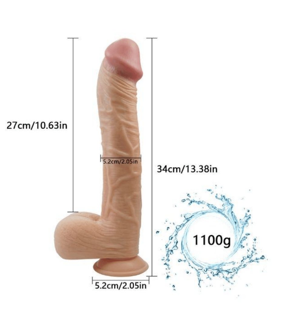Realistik DildolarTen Rengi 34 cm DildoElisium