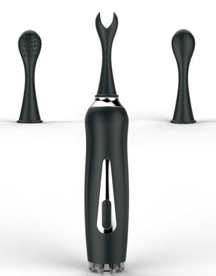 Teknolojik VibratörlerÜç Başlıklı Değiştirilebilir Vibratör SiyahElisium