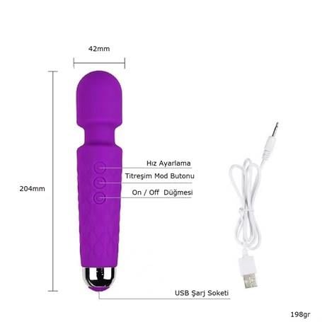 Vibratör ÇeşitleriUSB Şarjlı 20 Fonksiyonlu Teknolojik Vibratör - AV MagicLilituShop