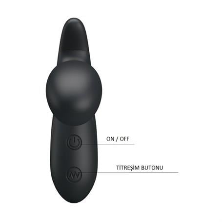 Anal Fantezi ÜrünleriUSB Şarjlı 30 Modlu Titreşimli Prostat Vibratör ve Anal Plug SiyahLilituShop