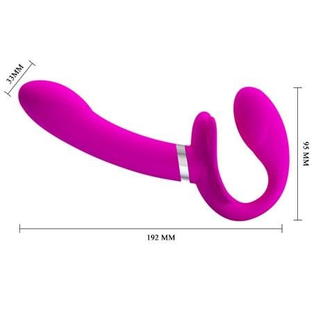 Belden Bağlamalı PenislerUSb Şarjlı Çift Taraflı Strapon Teknolojik G-Spot Vajinal VibratörLilituShop