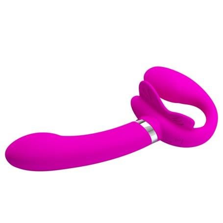 Belden Bağlamalı PenislerUSb Şarjlı Çift Taraflı Strapon Teknolojik G-Spot Vajinal VibratörLilituShop