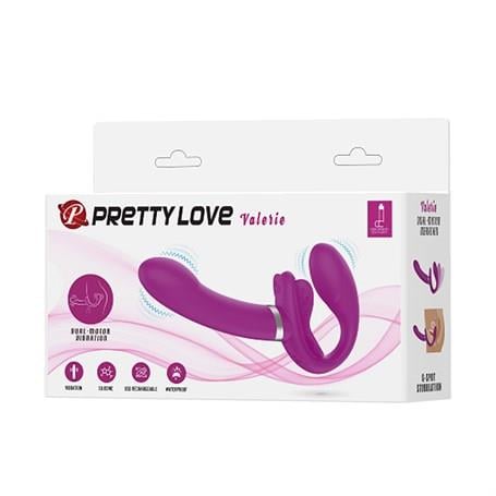 Belden Bağlamalı PenislerUSb Şarjlı Çift Taraflı Strapon Teknolojik G-Spot Vajinal VibratörLilituShop