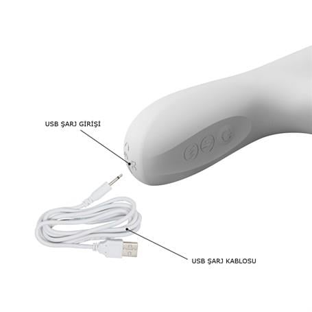 Vibratör ÇeşitleriUSB Şarjlı İleri Geri Hareketli 4 Modlu Klitoris Uyarıcılı Tavşan VibratörLilituShop