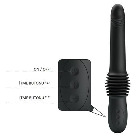 Vibratör ÇeşitleriUSB Şarjlı İleri Geri Hareketli Teknolojik Vibratör Siyah - PazuzuLilituShop