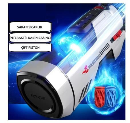 Vajina Ve MastürbatörUSB Şarjlı Sesli Isıtmalı İleri Geri Hareketli Titreşimli Emme Vakum Ayarlı Masturbatör - Leten Future 708LilituShop