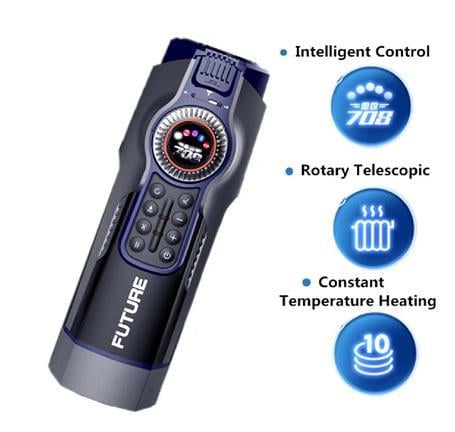 Vajina Ve MastürbatörUSB Şarjlı Sesli Isıtmalı İleri Geri Hareketli Titreşimli Emme Vakum Ayarlı Masturbatör - Leten Future 708LilituShop