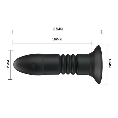 Anal Fantezi ÜrünleriUSB Şarjlı Uzaktan Kumandalı 4 Titreşim & 4 İleri Geri Hareketli Anal PlugLilituShop