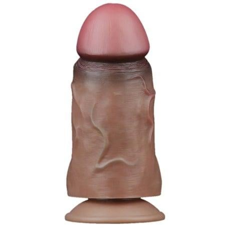 Realistik PenislerYeni Nesil Çift Katmanlı 18,2 cm Realistik Kalın Dildo PenisLilituShop
