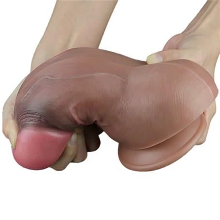 Realistik PenislerYeni Nesil Çift Katmanlı 18,2 cm Realistik Kalın Dildo PenisLilituShop