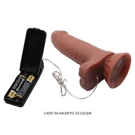 Realistik PenislerYeni Nesil Çift Katmanlı 18,5 cm Realistik Titreşimli Dildo PenisLilituShop