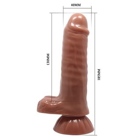 Realistik PenislerYeni Nesil Çift Katmanlı 18,5 cm Realistik Titreşimli Dildo PenisLilituShop