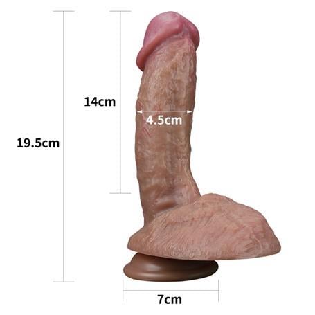 Realistik PenislerYeni Nesil Çift Katmanlı 19,5 cm Realistik Dildo PenisLilituShop