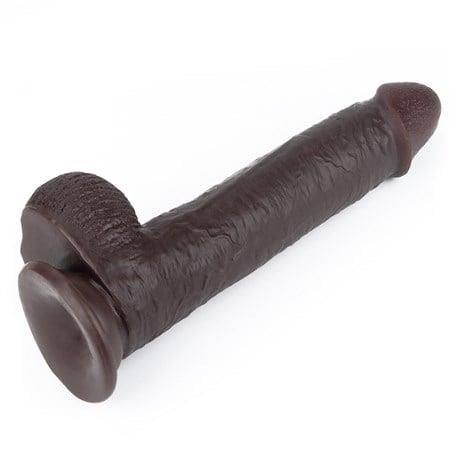 Realistik PenislerYeni Nesil Çift Katmanlı 23 cm Realistik Zenci Dildo PenisLilituShop