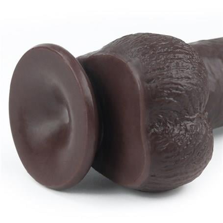 Realistik PenislerYeni Nesil Çift Katmanlı 23 cm Realistik Zenci Dildo PenisLilituShop