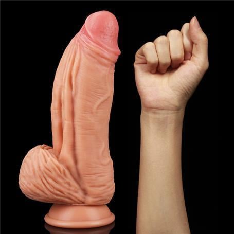 Realistik PenislerYeni Nesil Çift Katmanlı 24,5 cm Realistik Dildo PenisLilituShop