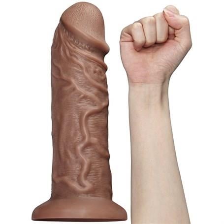 Realistik PenislerYeni Nesil Çift Katmanlı 26,6 cm Realistik Kalın Dildo Melez PenisLilituShop