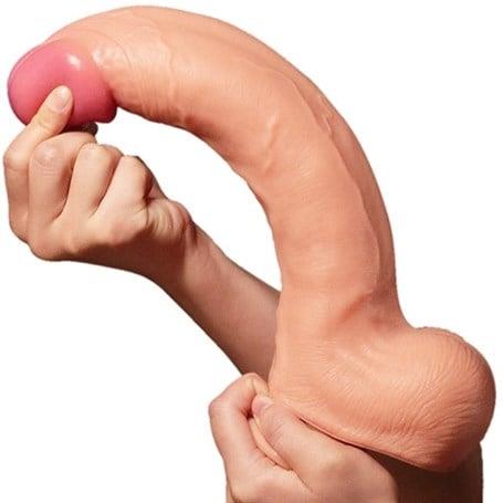 Realistik PenislerYeni Nesil Çift Katmanlı 30,5 cm Realistik Dev Dildo PenisLilituShop