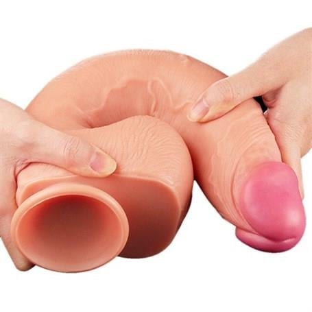 Realistik PenislerYeni Nesil Çift Katmanlı 30,5 cm Realistik Dev Dildo PenisLilituShop