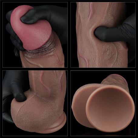 Realistik PenislerYeni Nesil Çift Katmanlı 31 cm Realistik Dev Melez Dildo PenisLilituShop