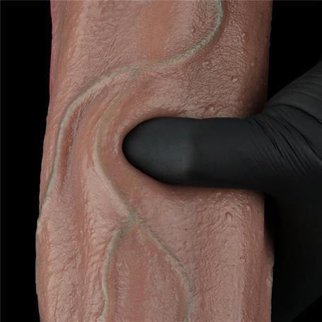 Realistik PenislerYeni Nesil Çift Katmanlı 33 cm Realistik Dev Melez Dildo PenisLilituShop