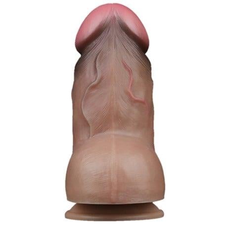 Belden Bağlamalı PenislerYeni Nesil Çift Katmanlı Belden Bağlamalı 18,2 cm Realistik Kalın Dildo PenisLilituShop