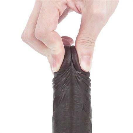 Belden Bağlamalı PenislerYeni Nesil Çift Katmanlı Belden Bağlamalı 17,5 cm Realistik Zenci Dildo PenisLilituShop