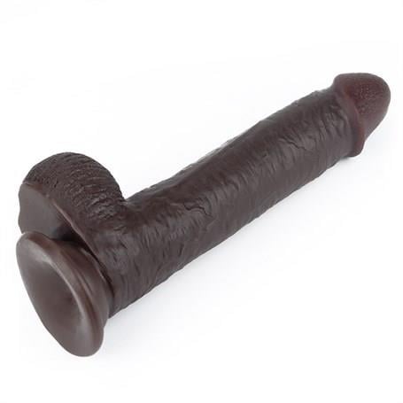 Belden Bağlamalı PenislerYeni Nesil Çift Katmanlı Belden Bağlamalı 23 cm Realistik Zenci Dildo PenisLilituShop