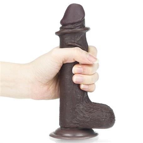 Belden Bağlamalı PenislerYeni Nesil Çift Katmanlı Belden Bağlamalı 17,5 cm Realistik Zenci Dildo PenisLilituShop