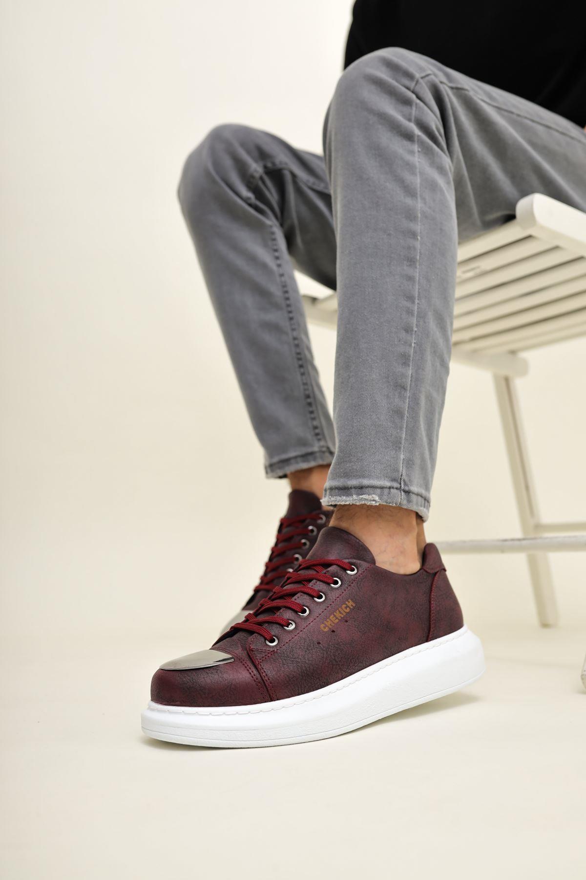 CH175 - CBT Mirror Erkek Ayakkabı BORDO