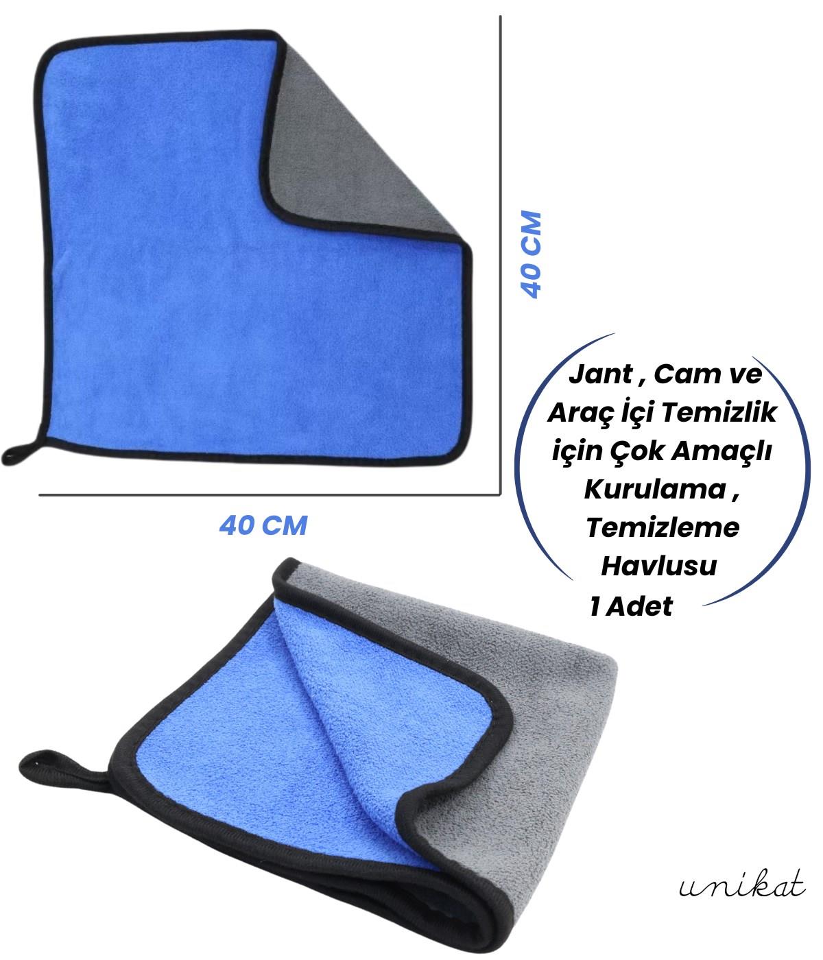 BAYİ ÜRÜNÜ 40*40CM Jant , Cam, Araç İçi Temizlik için Çok Amaçlı Kurulama , Temizleme Havlusu 1 Adet