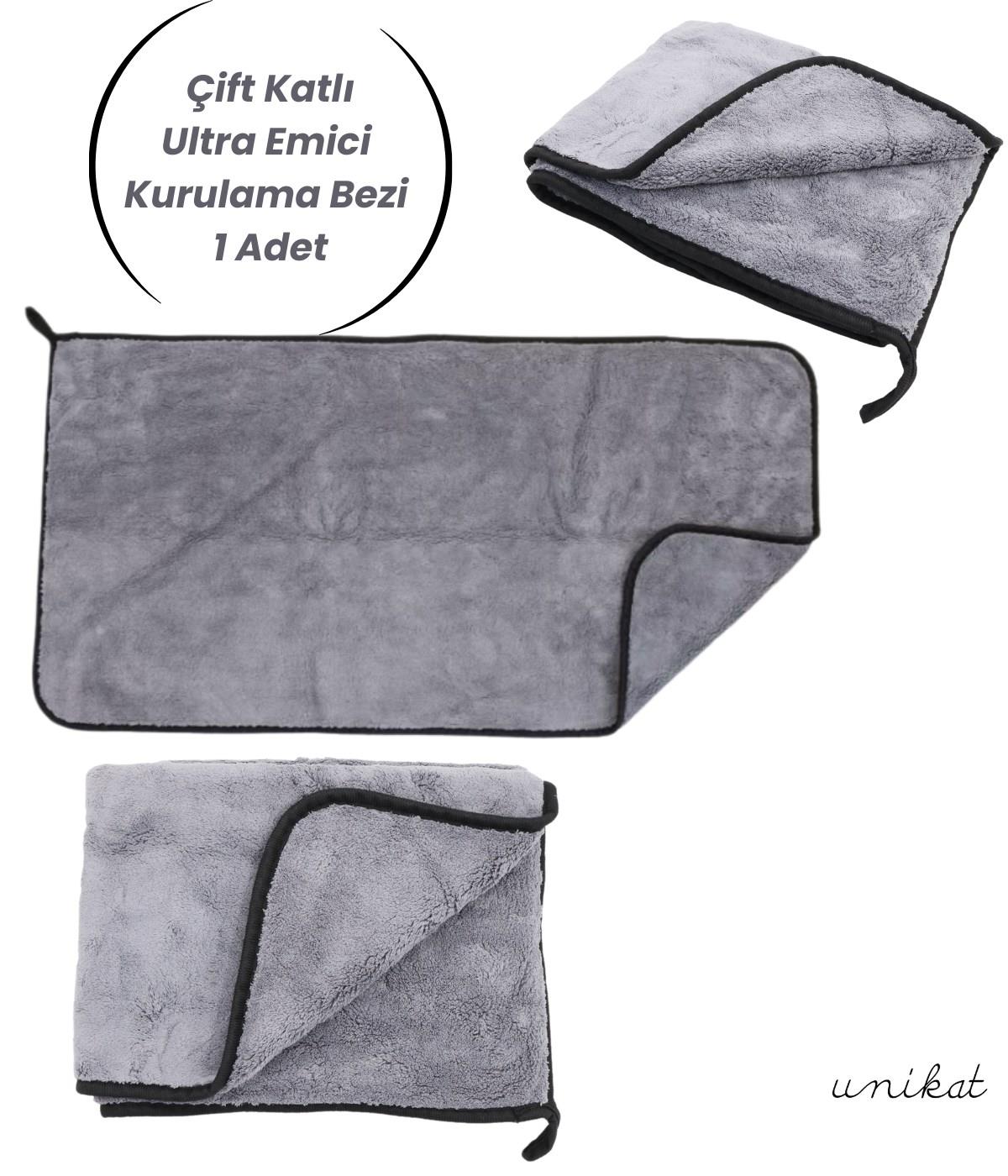 BAYİ ÜRÜNÜ 40x80 cm Çift Katmanlı Araç Kurulama Bezi – Ultra Emici Oto Kurulama Bezi 1 Adet