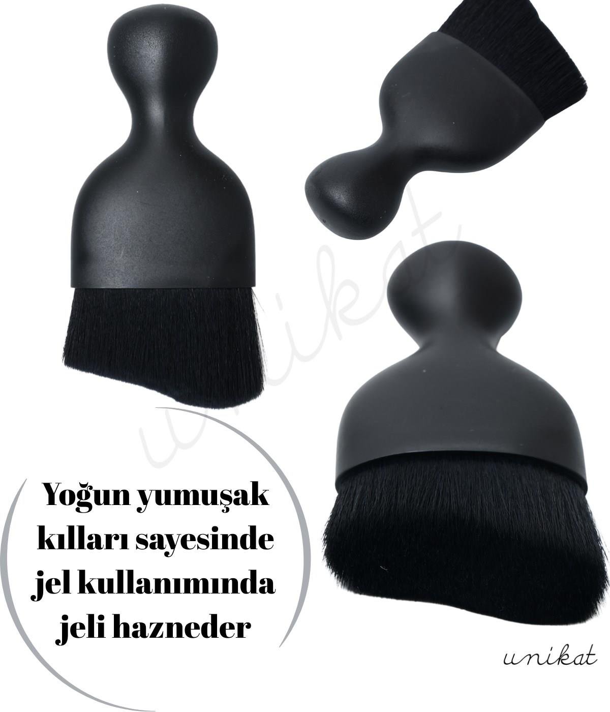 BAYİ ÜRÜNÜ Hassas Yumuşak Araç Detay, Makyaj, Toz Alma, Temizleme Çok Fonsiyonlu Fırça - Siyah