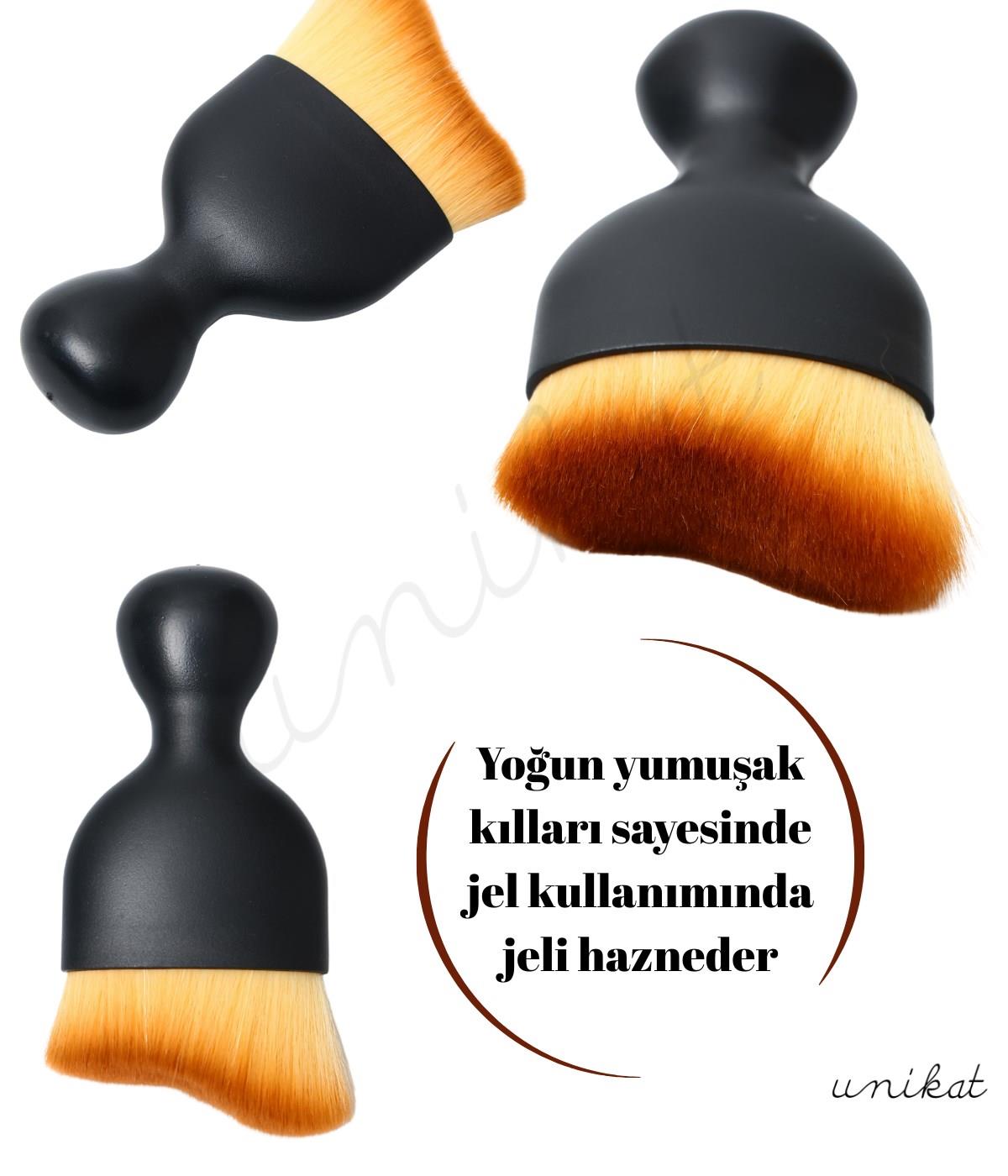 BAYİ ÜRÜNÜ Hassas Yumuşak Araç Detay, Makyaj, Toz Alma, Temizleme Çok Fonsiyonlu Fırça - Kahverengi