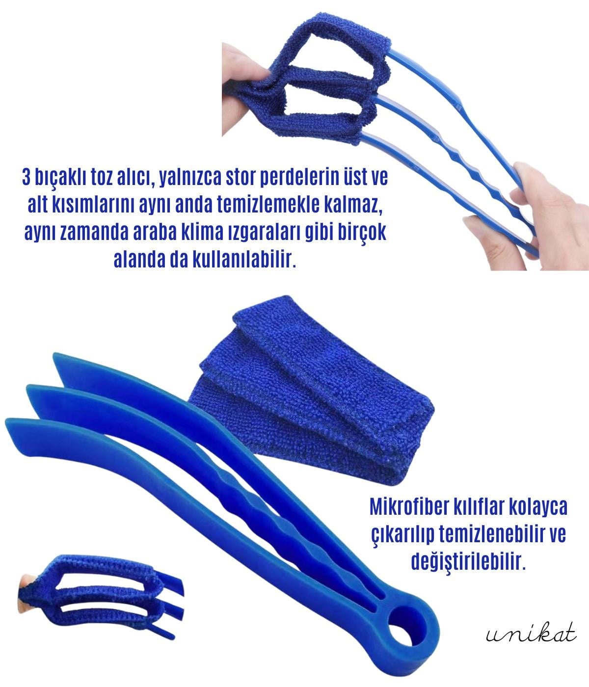 BAYİ ÜRÜNÜ Klima ve Havalandırma Fırçası - Mikrofiber Bezli - Çok Fonksiyonlu Kullanım 1 Adet