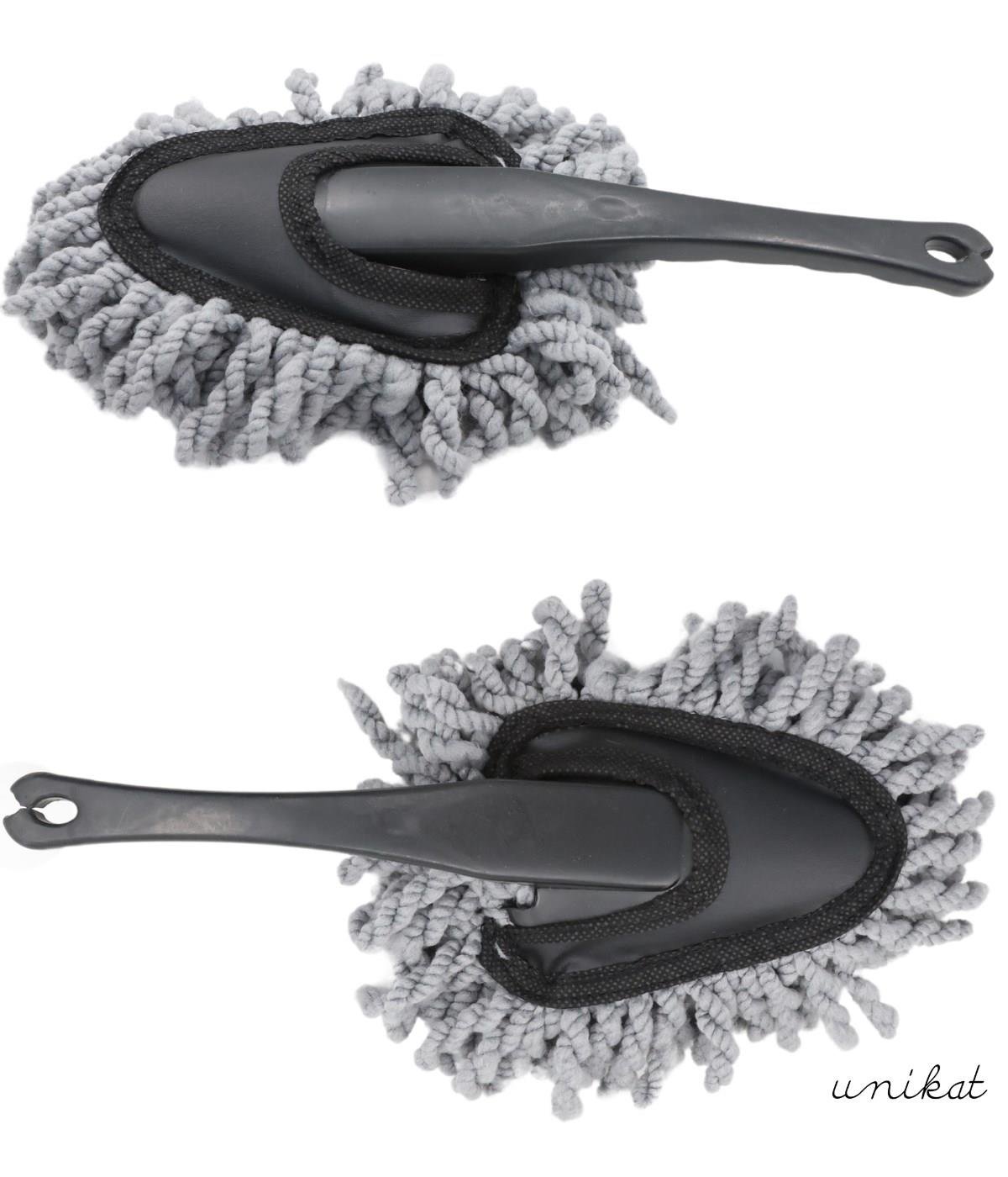 BAYİ ÜRÜNÜ Makarna El Mopu Mini Mikrofiber Toz Alma ve Islak-Kuru Temizleme Fırçası 1 Adet Gri