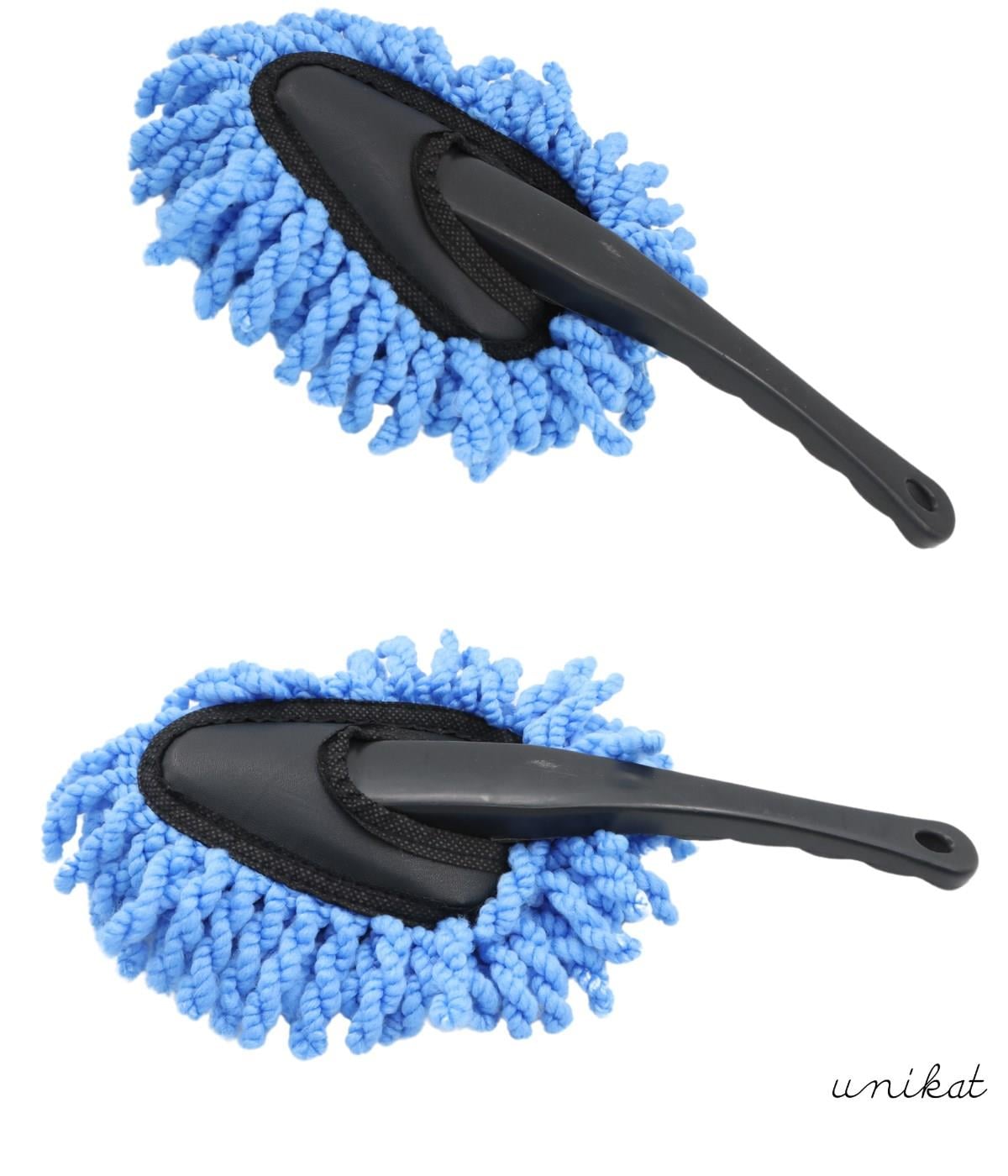 BAYİ ÜRÜNÜ Makarna El Mopu Mini Mikrofiber Toz Alma ve Islak-Kuru Temizleme Fırçası 1 Adet Mavi