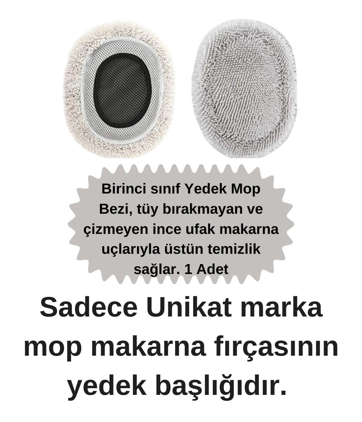 BAYİ ÜRÜNÜ  Mikrofiber Ufak Makarna Başlıklı Teleskopik Araç Yıkama Fırçasının Yedek Mopu 1 Adet