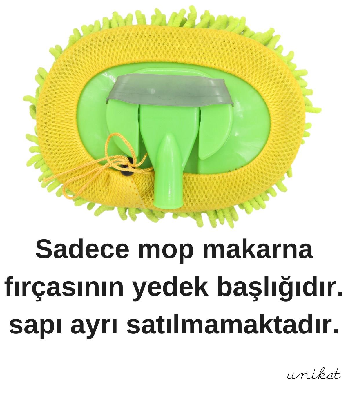 BAYİ ÜRÜNÜ Teleskopik Mikrofiber Araç Yıkama Fırçası Yedek Mop Başlığı Sarı 1 Adet