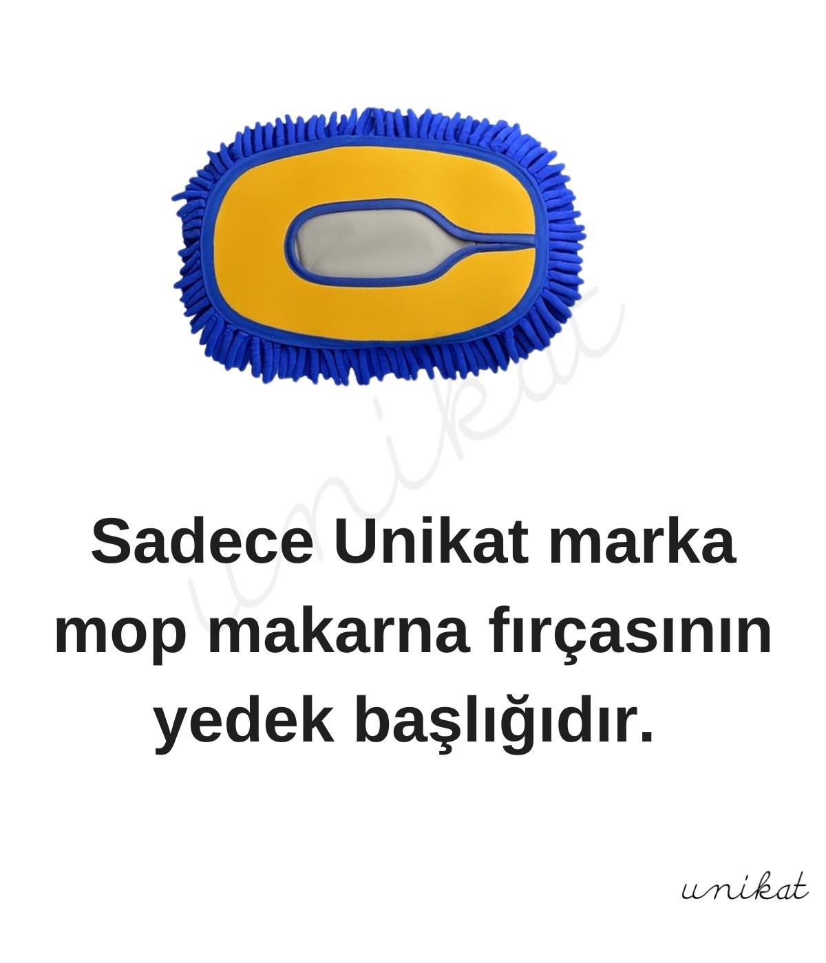 BAYİ ÜRÜNÜ Teleskopik Saplı Araç Yıkama Süpürgesi Fırçasının Yedek Mop Bezi Mavi Sarı- 1 Adet