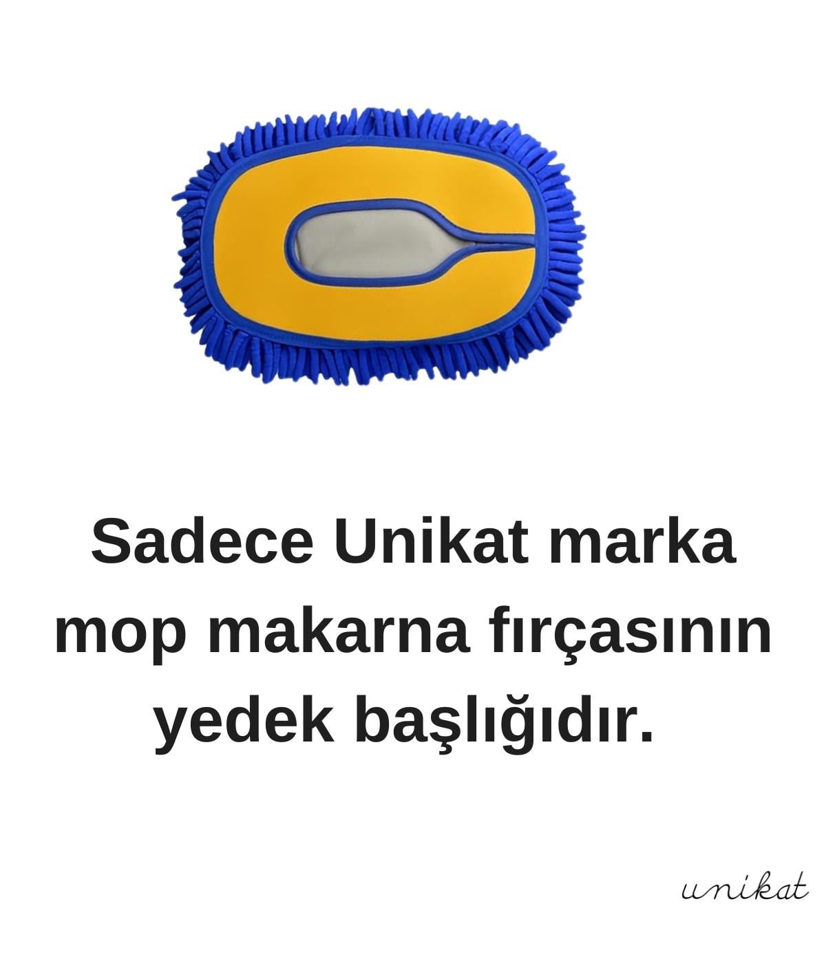 BAYİ ÜRÜNÜ Teleskopik Saplı Araç Yıkama Süpürgesi Fırçasının Yedek Mop Bezi Mavi Sarı- 1 Adet