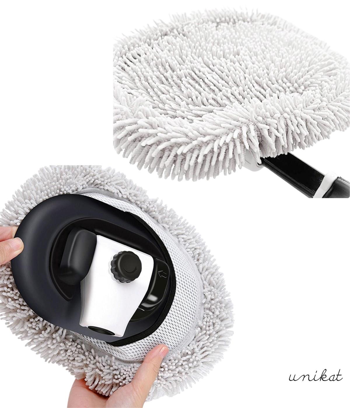 BAYİ ÜRÜNÜ Ultra Yumuşak Premium Mikrofiber Ufak Makarna Başlıklı Teleskopik Araç Yıkama Mopu 1 Adet