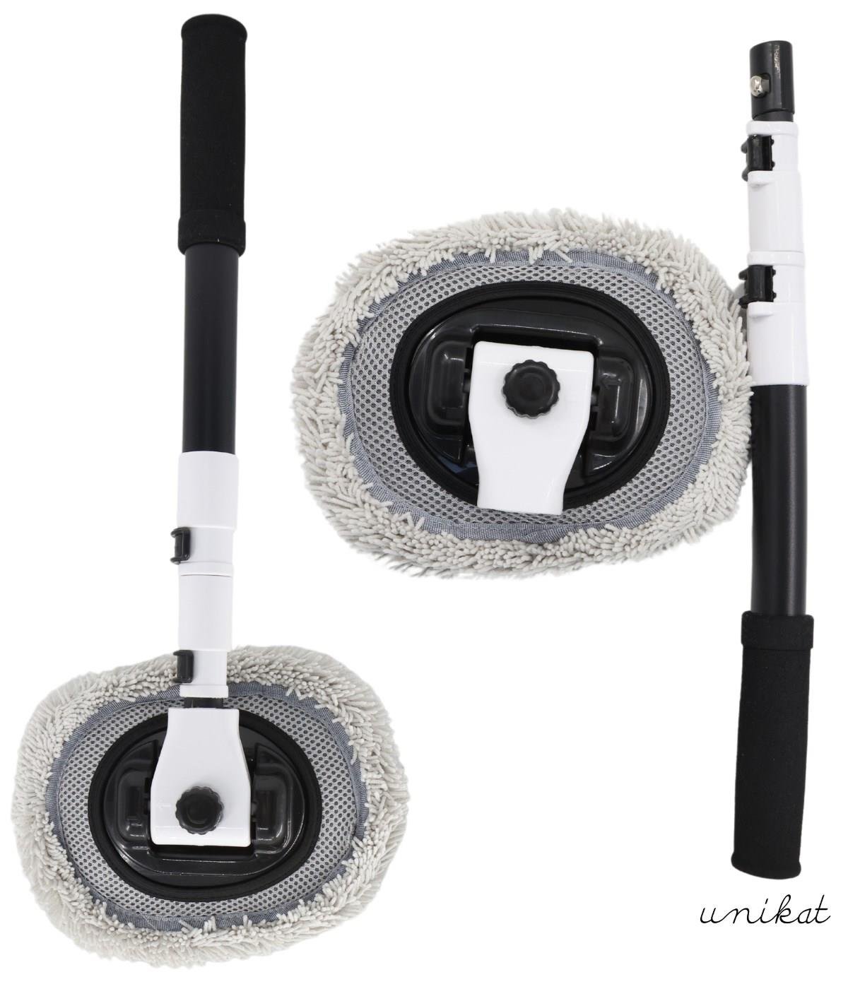 BAYİ ÜRÜNÜ Ultra Yumuşak Premium Mikrofiber Ufak Makarna Başlıklı Teleskopik Araç Yıkama Mopu 1 Adet