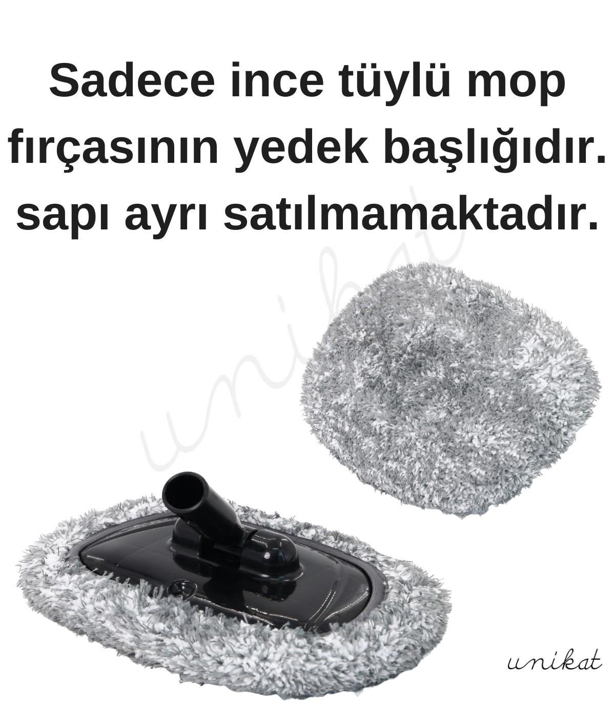 BAYİ ÜRÜNÜ YEDEK BAŞLIK 1 Adet - Unikat Özel Teleskopik Saplı İnce Tüylü Araç Temizlik Mop